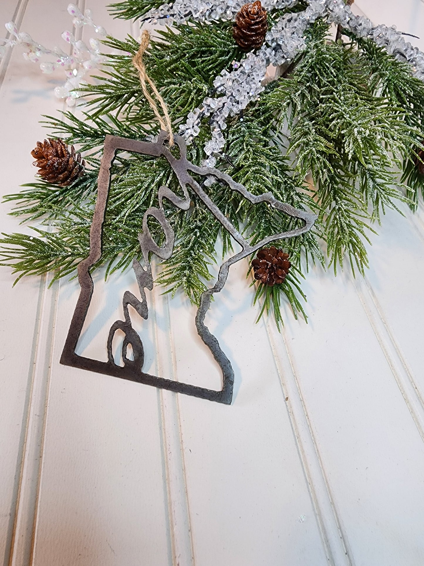 Minnesota Home Ornament, Home State Ornament, Boho Ornament, MN Christmas Ornament