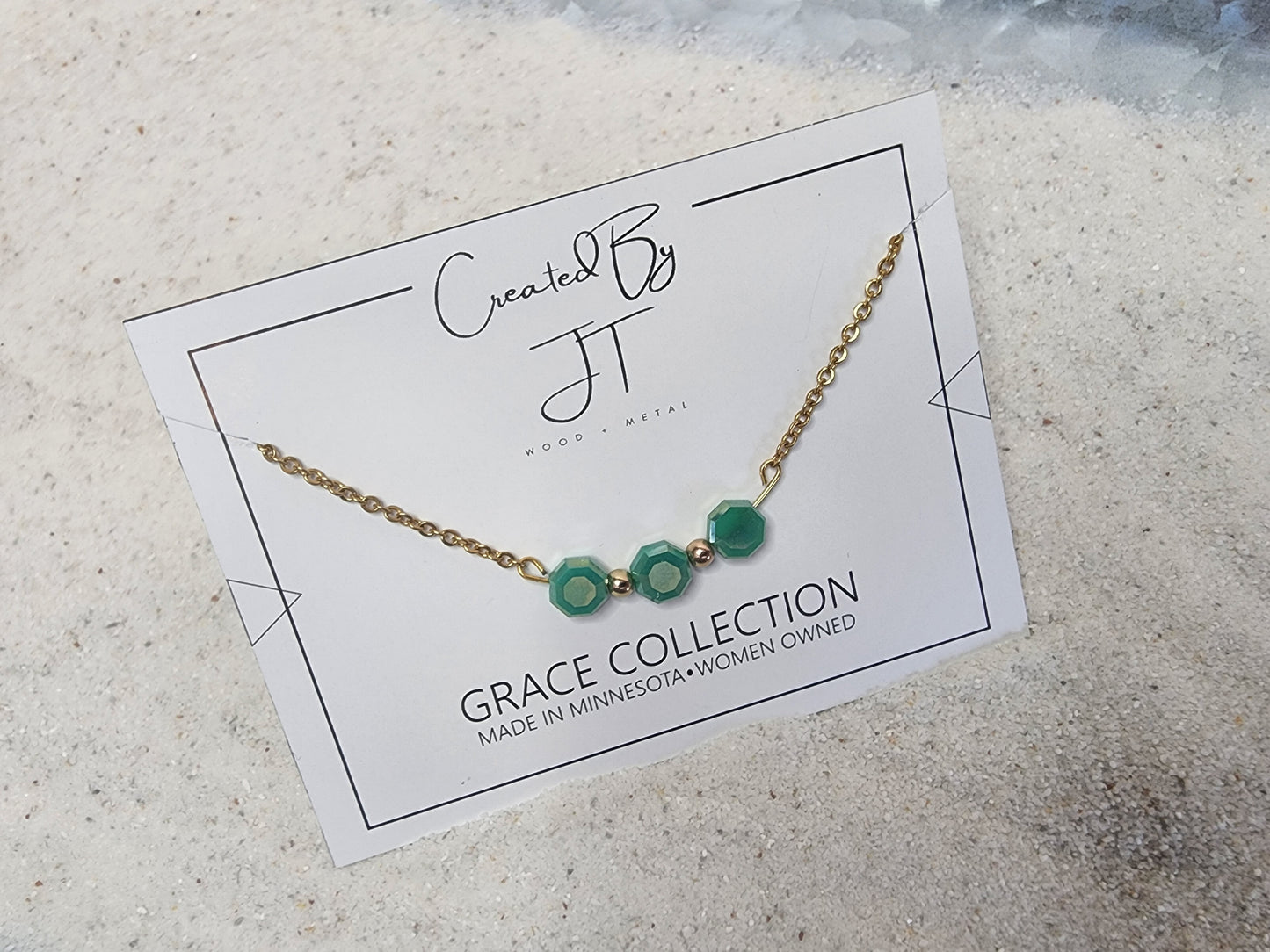 Grace Collection Glass Bead Necklace