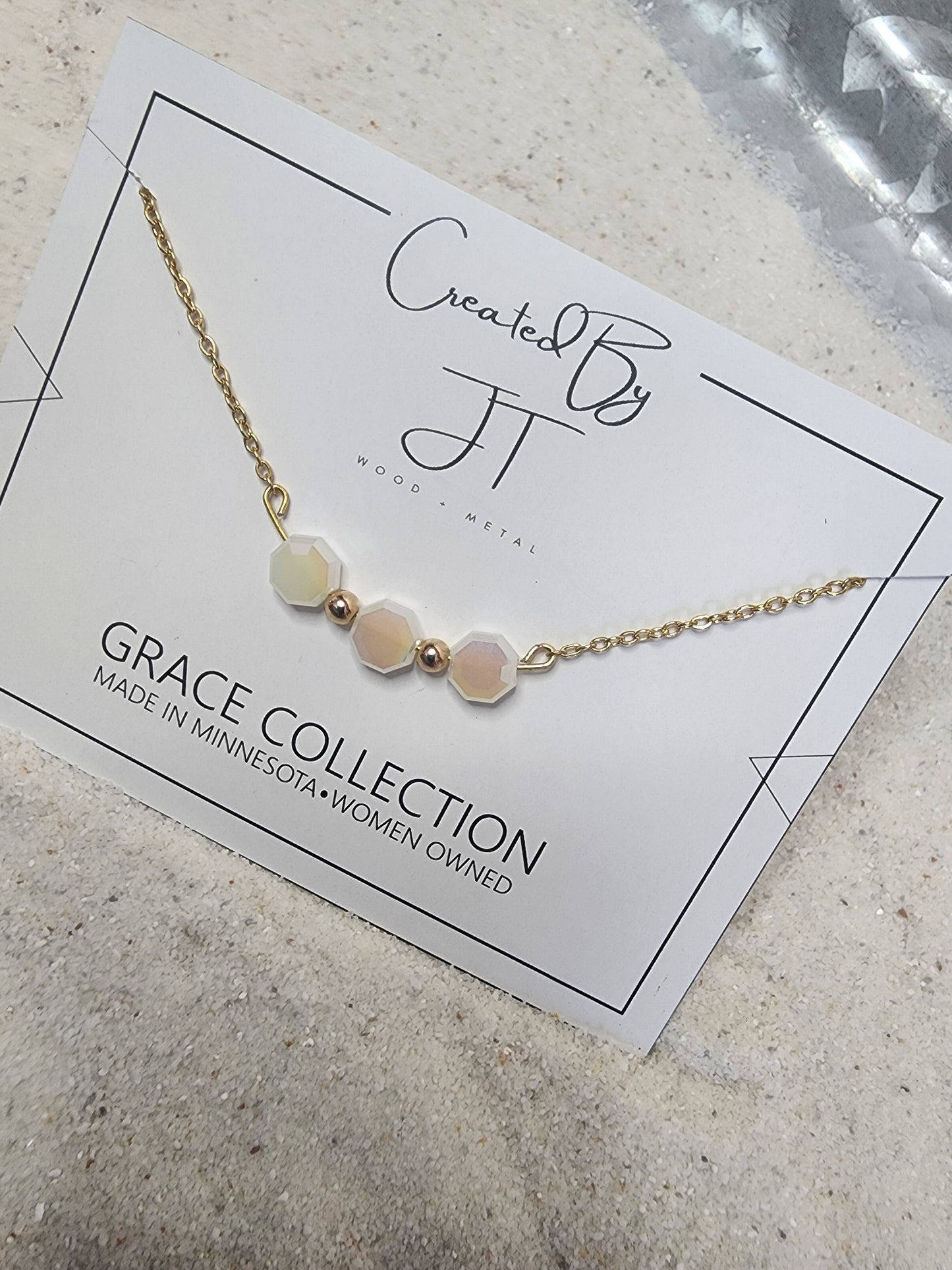 Grace Collection Glass Bead Necklace