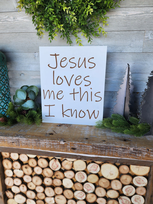 Jesus Loves Me Wood Sign I Nursery Sign I Childs Room Decor