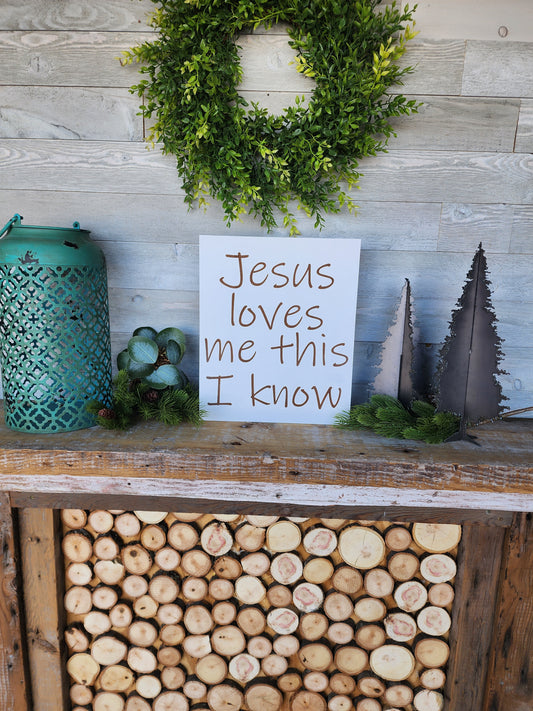 Jesus Loves Me Wood Sign I Nursery Sign I Childs Room Decor