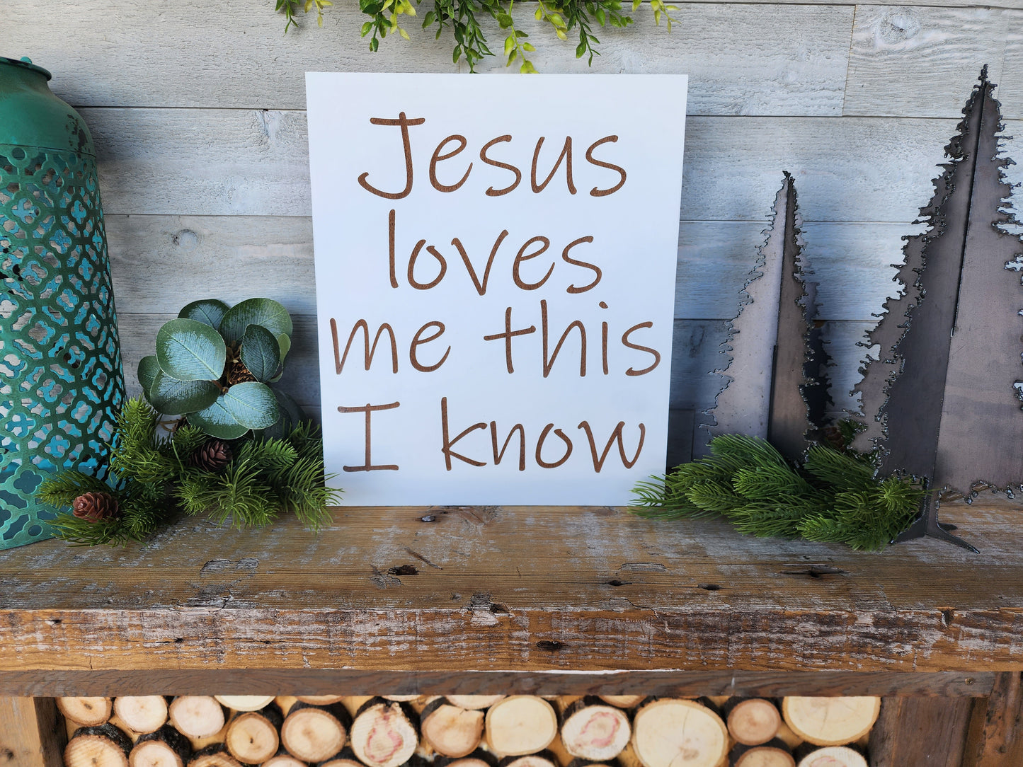 Jesus Loves Me Wood Sign I Nursery Sign I Childs Room Decor