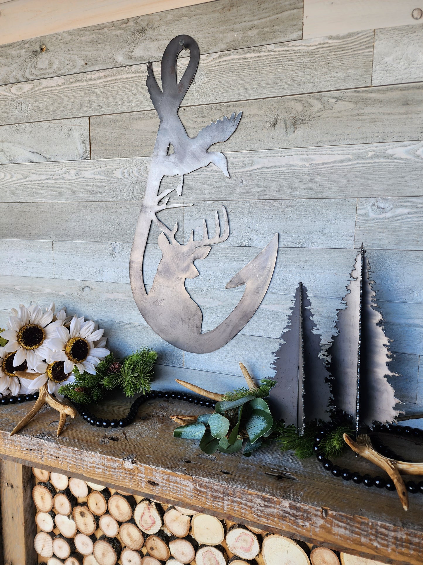 Metal Hunting Fishing Sign I Deer Metal Sign I Hunting Decor