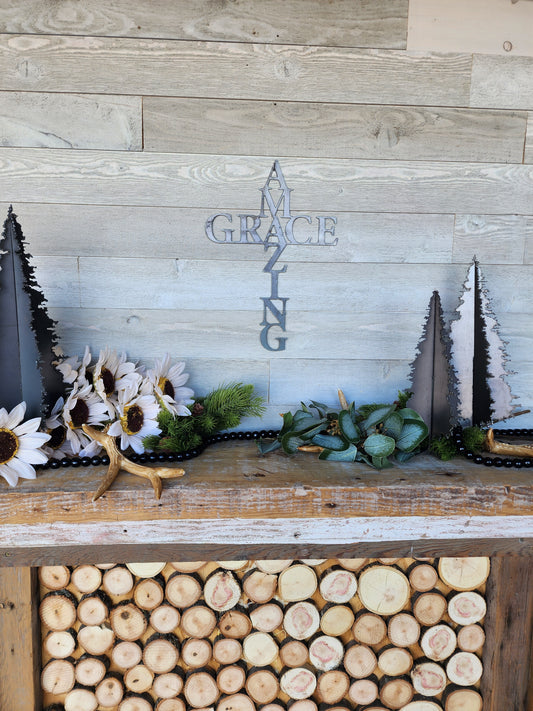 Metal Amazing Grace Sign, Pastors Gift, Religious Gift, Church, Religion