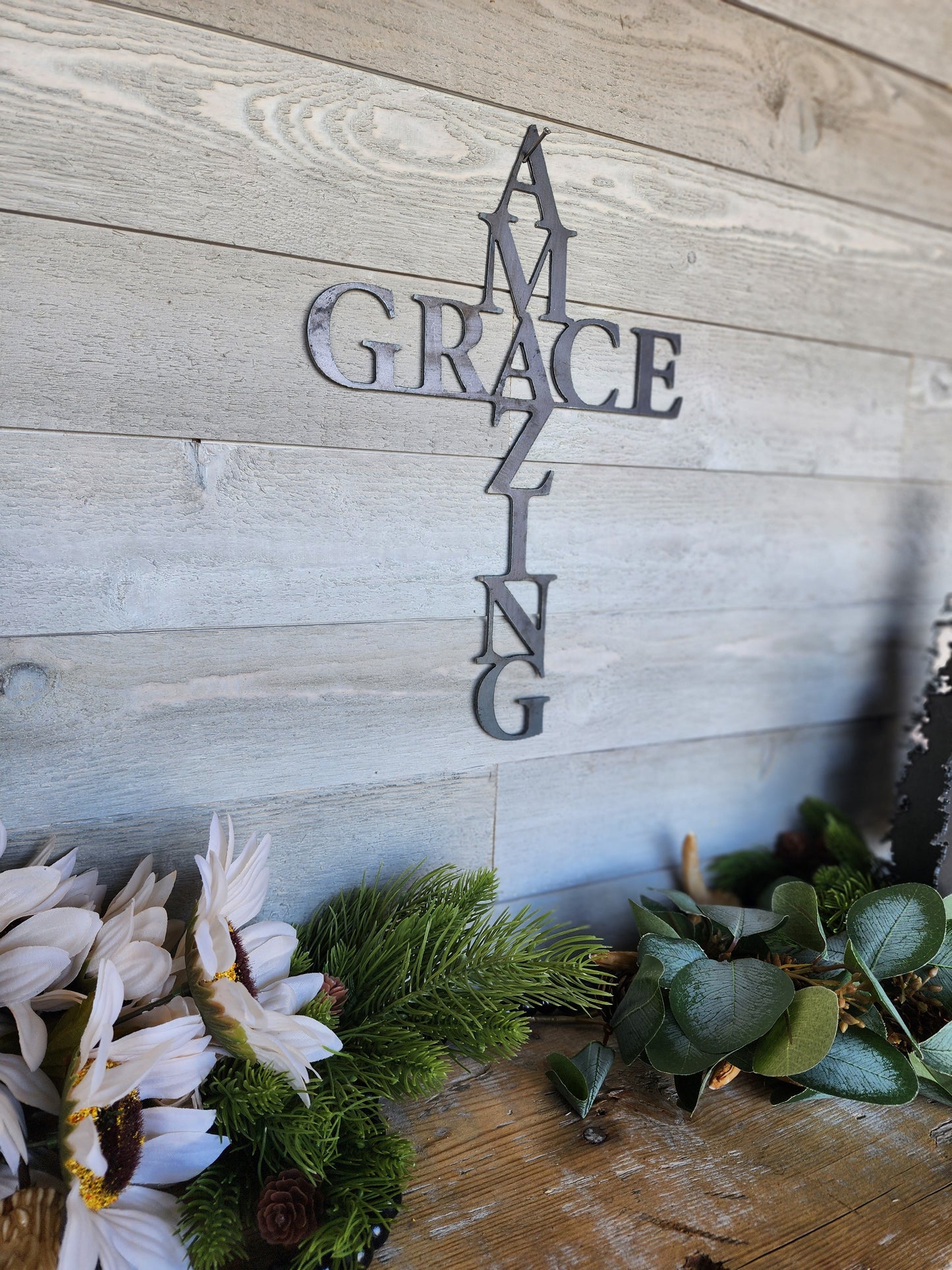 Metal Amazing Grace Sign, Pastors Gift, Religious Gift, Church, Religion