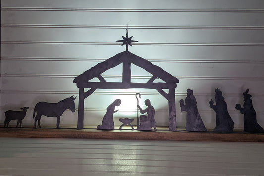 Metal Nativity Scene, Christmas Present, Decor