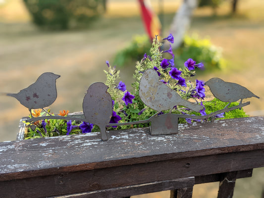 Rustic Birds On A Branch Large