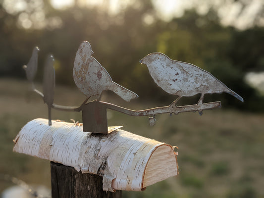 Rustic Birds On A Branch Large