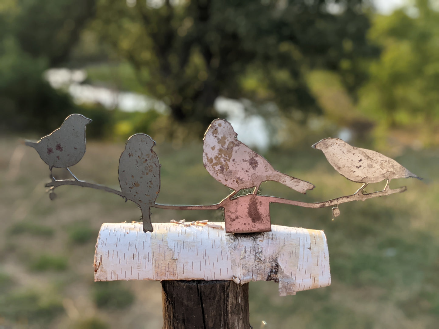Rustic Birds On A Branch Large