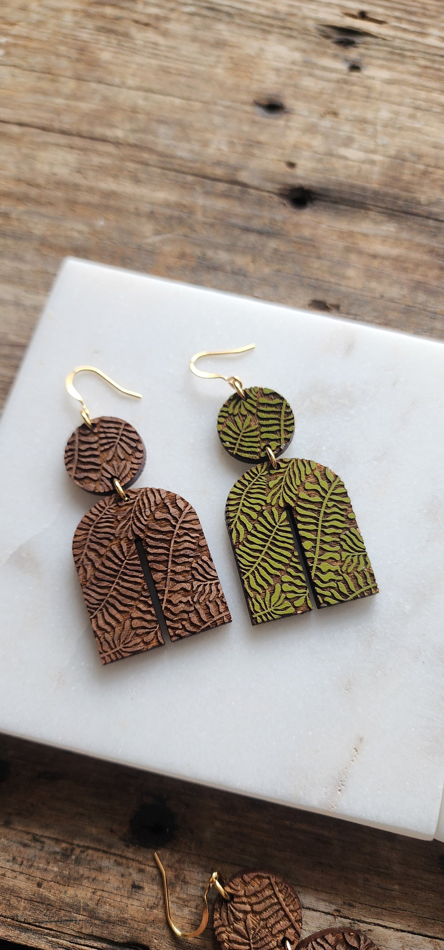 Wooden Vine, Drop Earrings