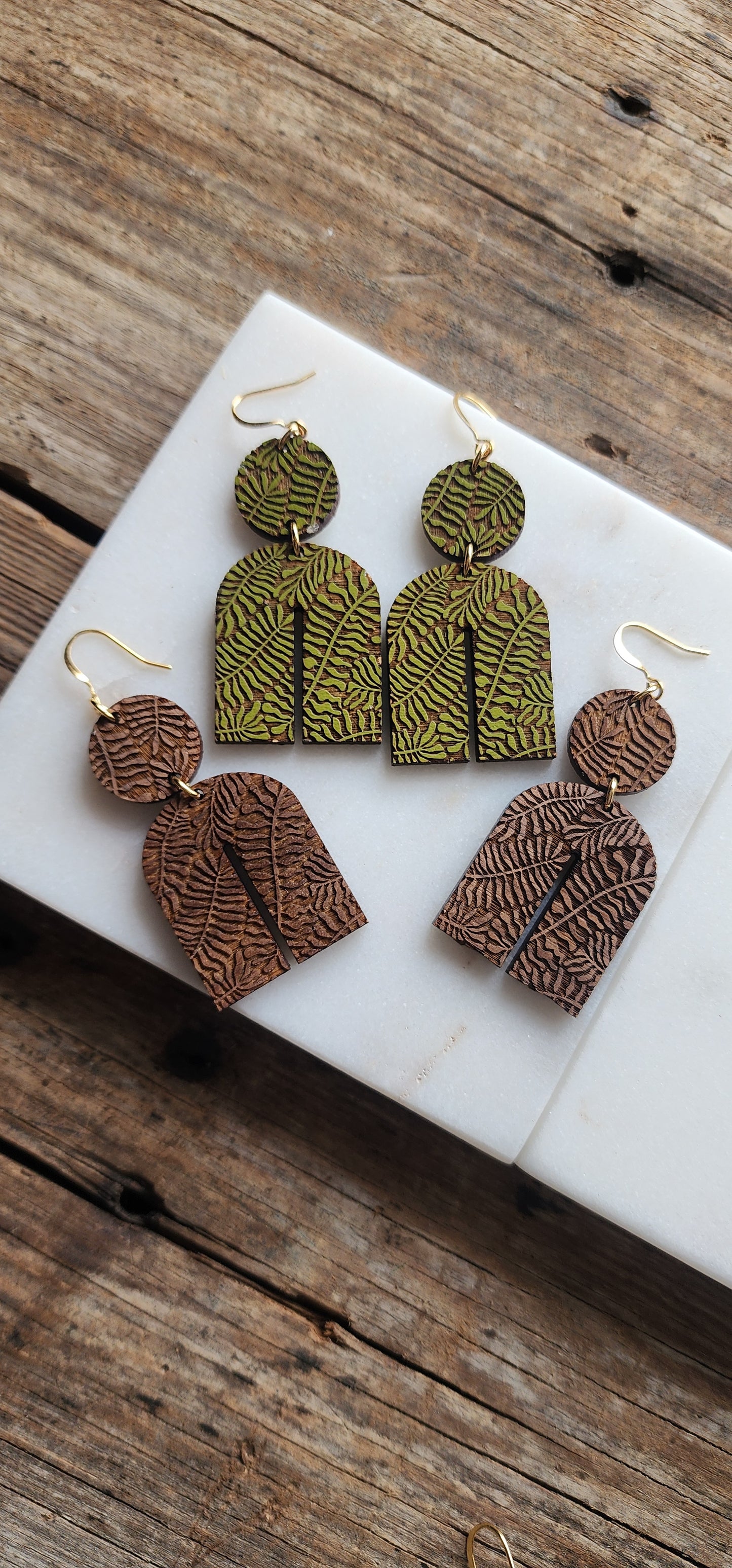 Wooden Vine, Drop Earrings