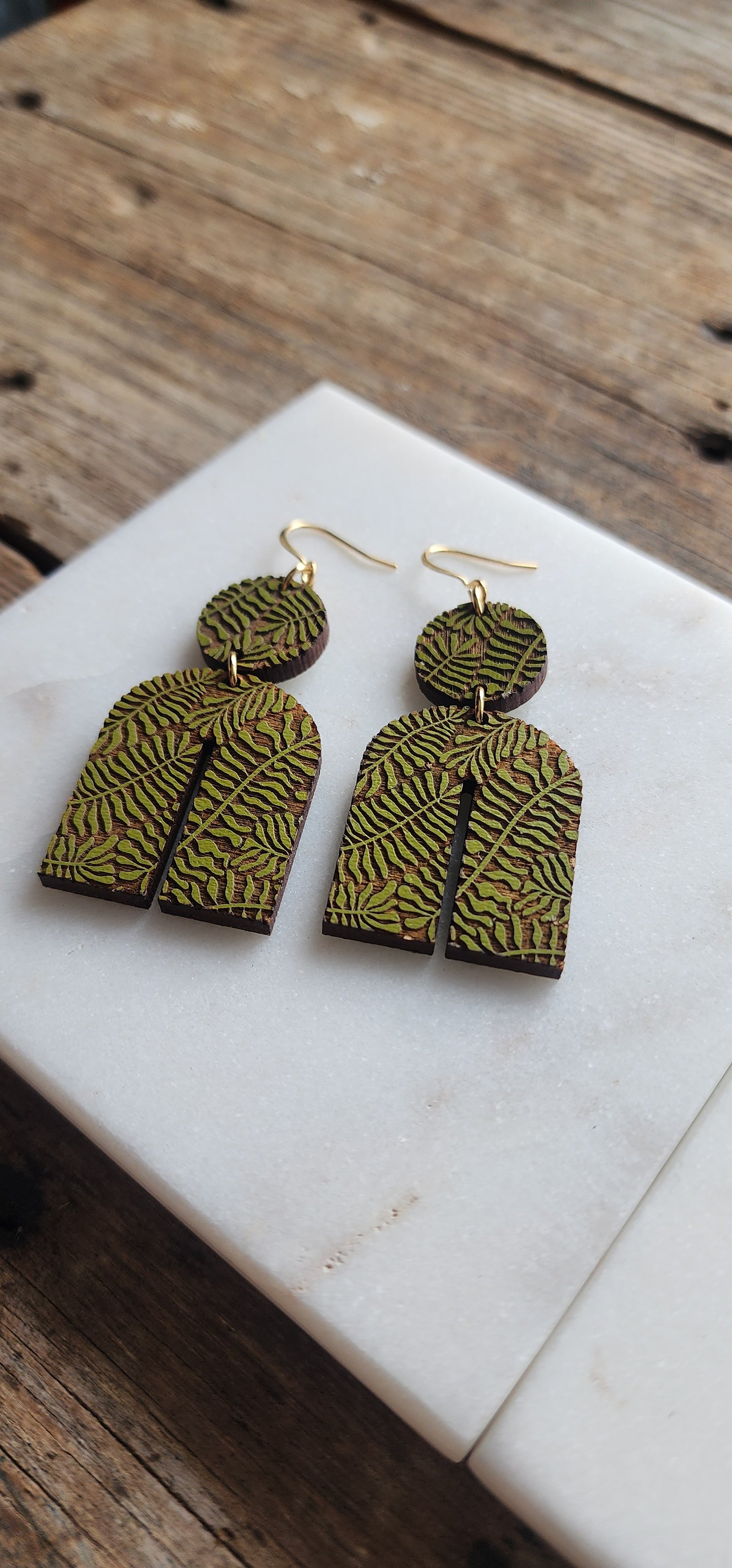 Wooden Vine, Drop Earrings