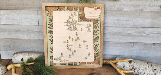 Utah State Park Map, Utah State Park Travel Map, UT State Park Tracker Map, Travel Tracker, Gifts for Park Ranger