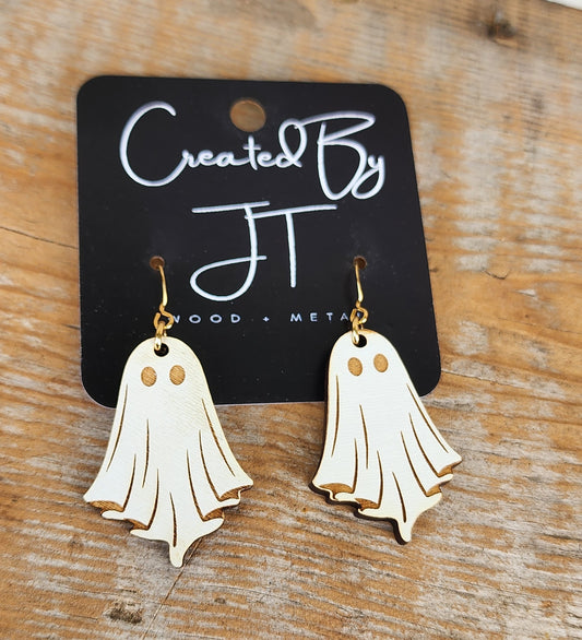 Wood Ghost Earrings