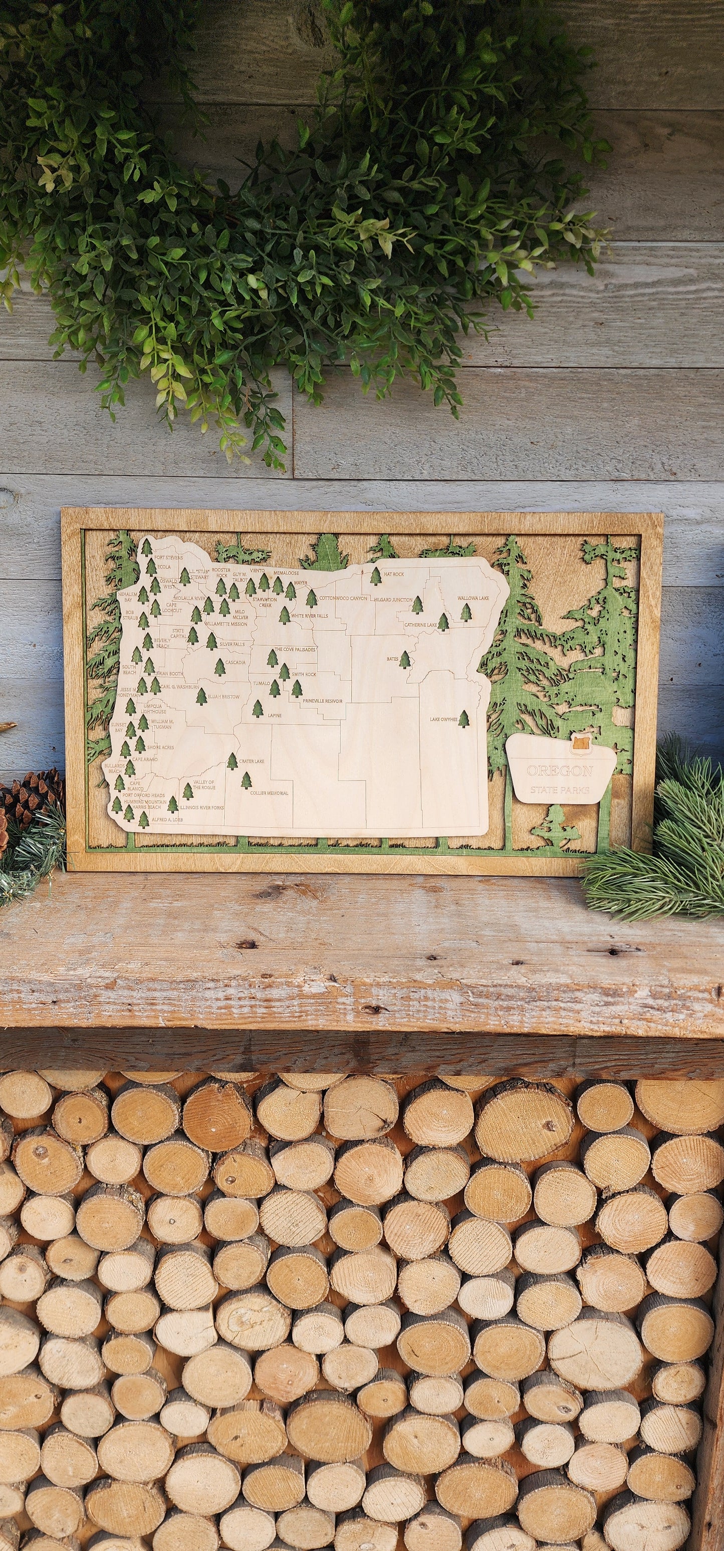 Oregon State Park Map, State Park Tracker, Park Ranger Gift, Hiking Gift, State Park Lover Gift