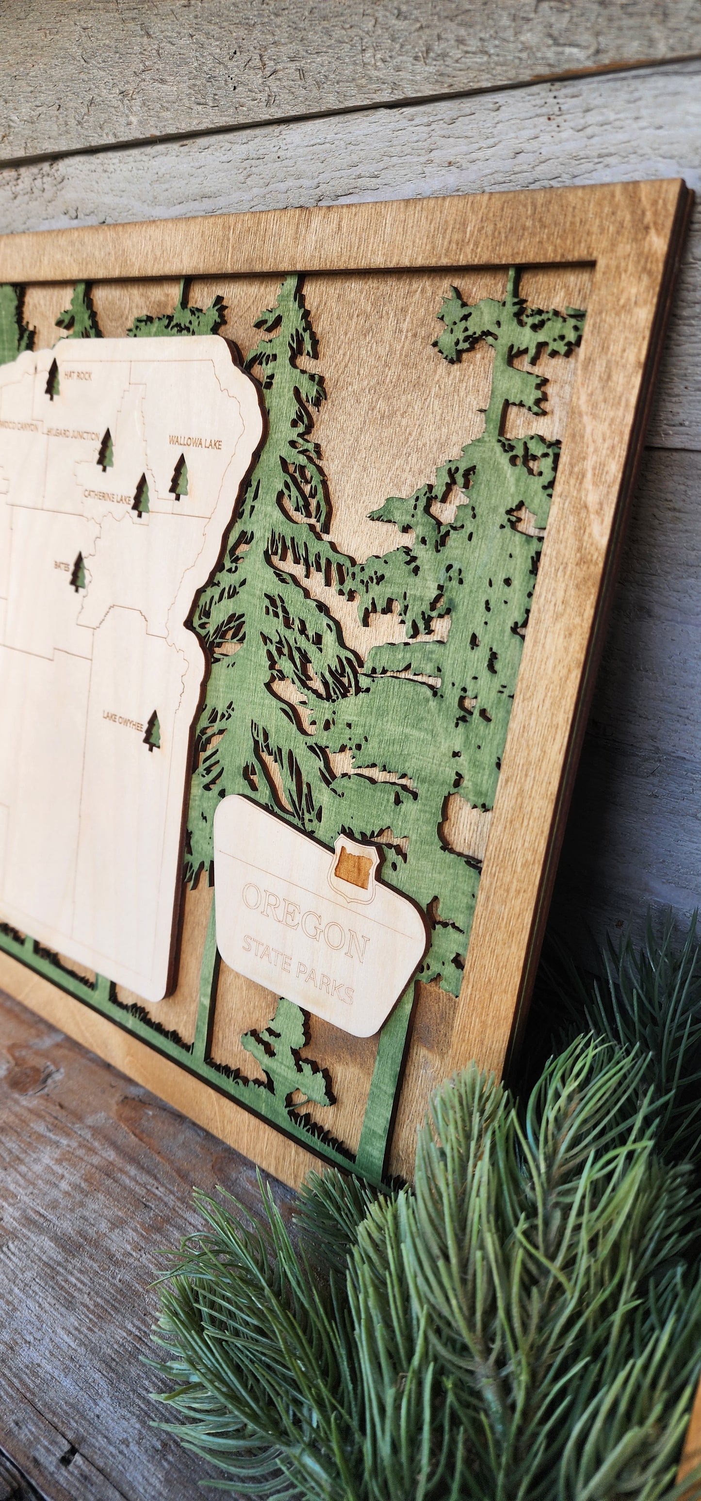 Oregon State Park Map, State Park Tracker, Park Ranger Gift, Hiking Gift, State Park Lover Gift