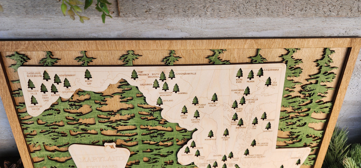 Maryland State Park Tracker, Maryland State Park Gifts, State Park Tracker, Park Ranger Gifts, Hiking Gift