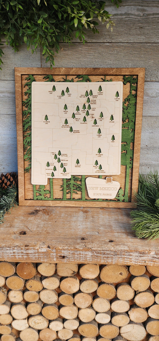 New Mexico State Park Map, State Park Tracker, Park Lover, Park Ranger Gift