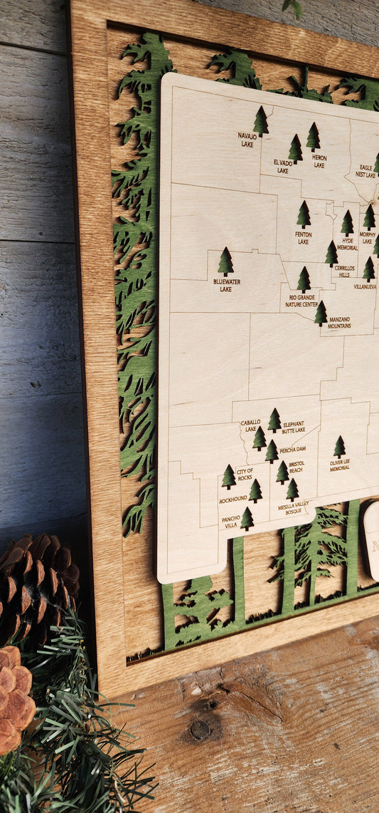 New Mexico State Park Map, State Park Tracker, Park Lover, Park Ranger Gift