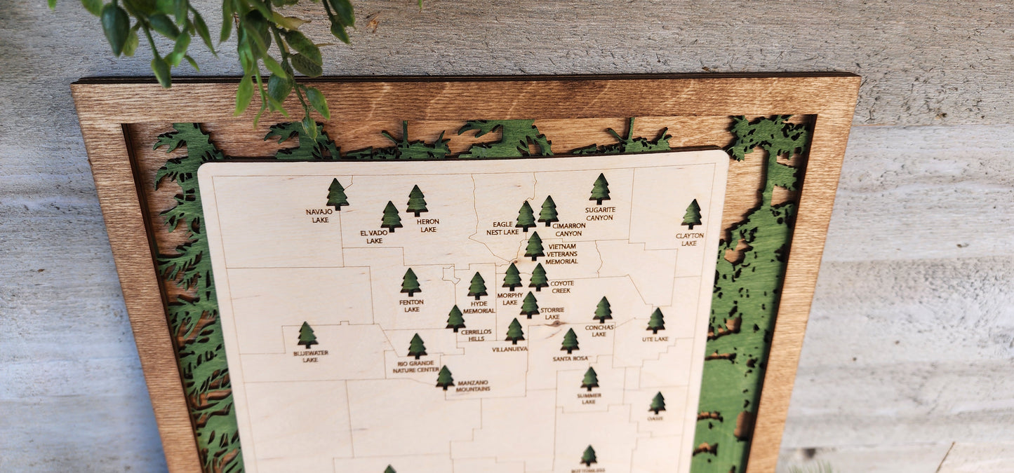 New Mexico State Park Map, State Park Tracker, Park Lover, Park Ranger Gift