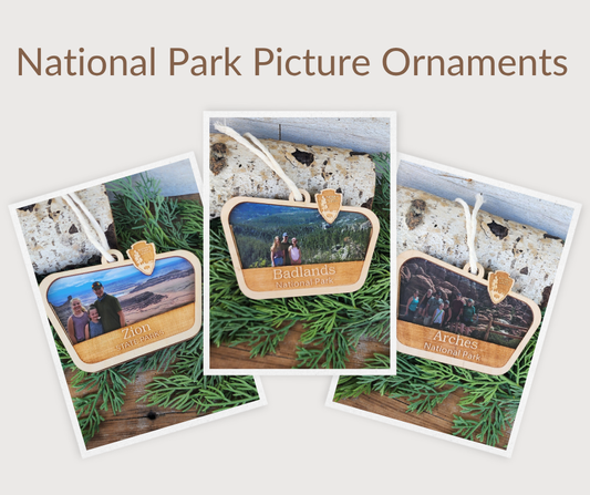 National Park Picture Ornaments, Family Trip Ornaments