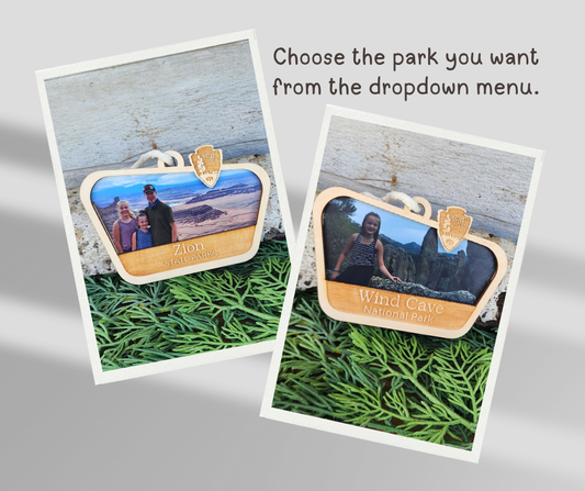 National Park Picture Ornaments, Family Trip Ornaments