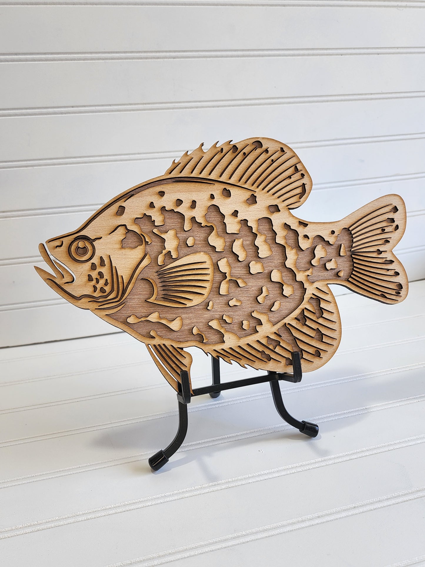 Wooden Crappie Sign, Mens Gift, Father's Day, Man Cave, Fish Art, Crappie Art