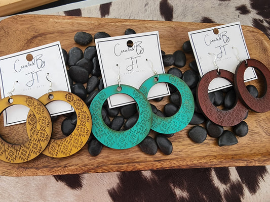 Western Inspired Wood Hoops