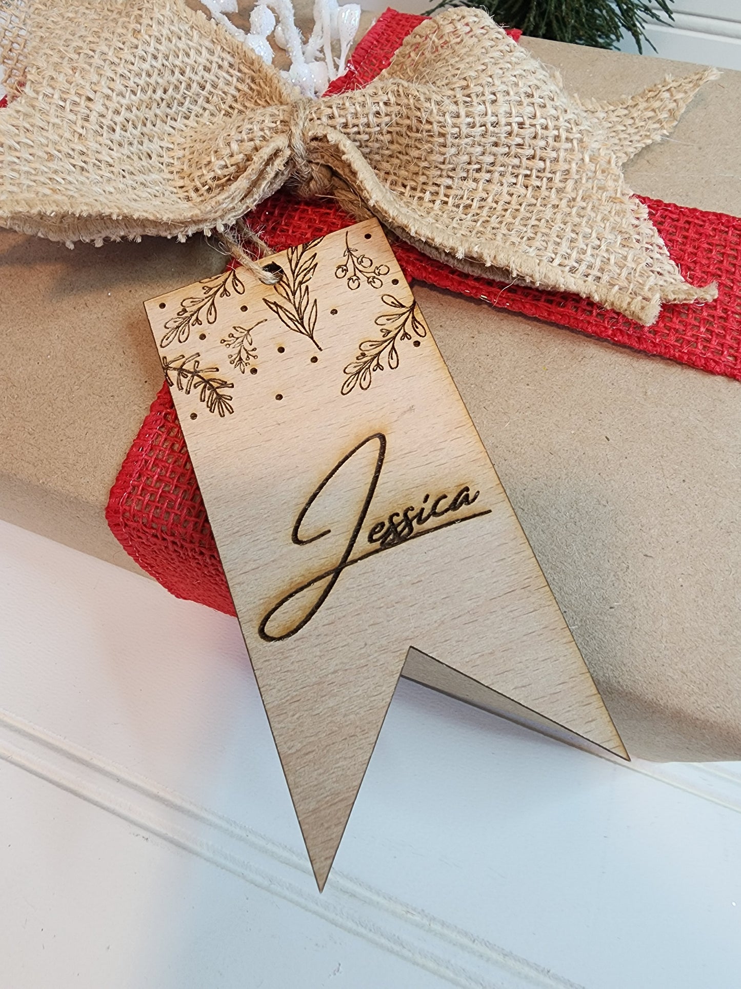 Custom Stocking Name Tags, Christmas Gift Tags, Christmas Name Tag, Wooden  Gift Tags, Wooden Family Gift Tag, Name Sign for Gift Tag 
