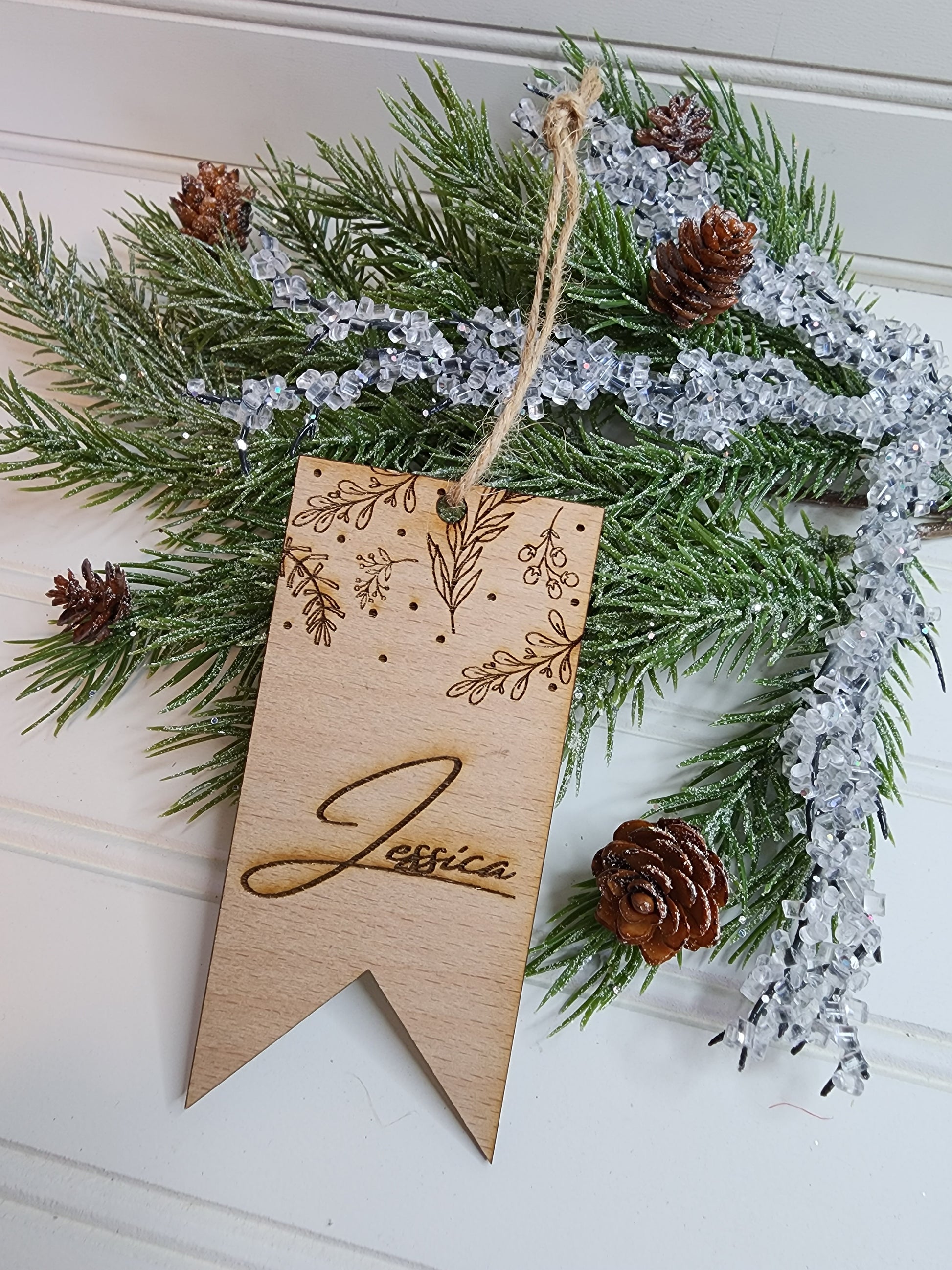 Stocking Name Tags, Personalized  Custom Wood Christmas Gift Tags