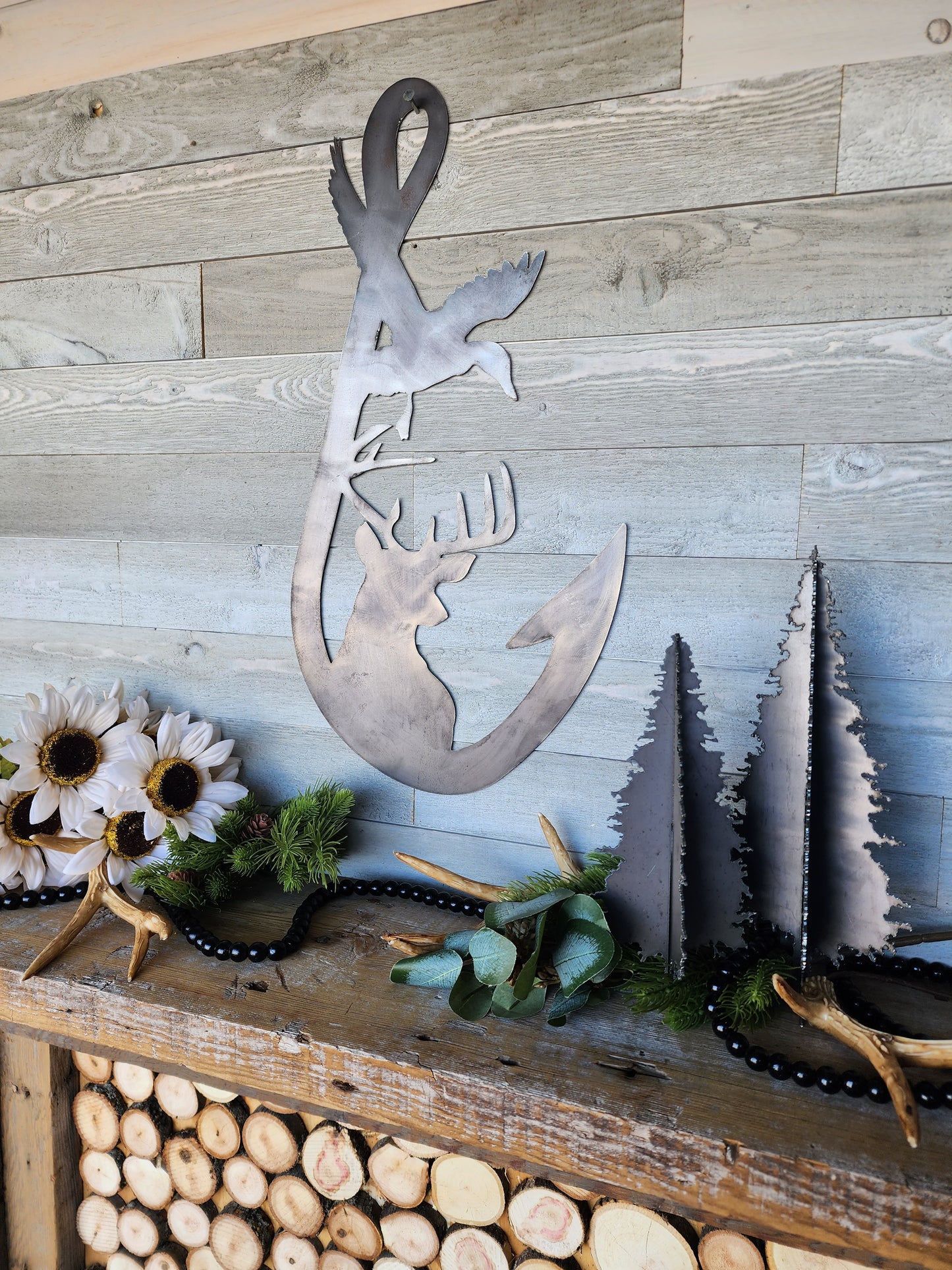 Metal Hunting Fishing Sign I Deer Metal Sign I Hunting Decor