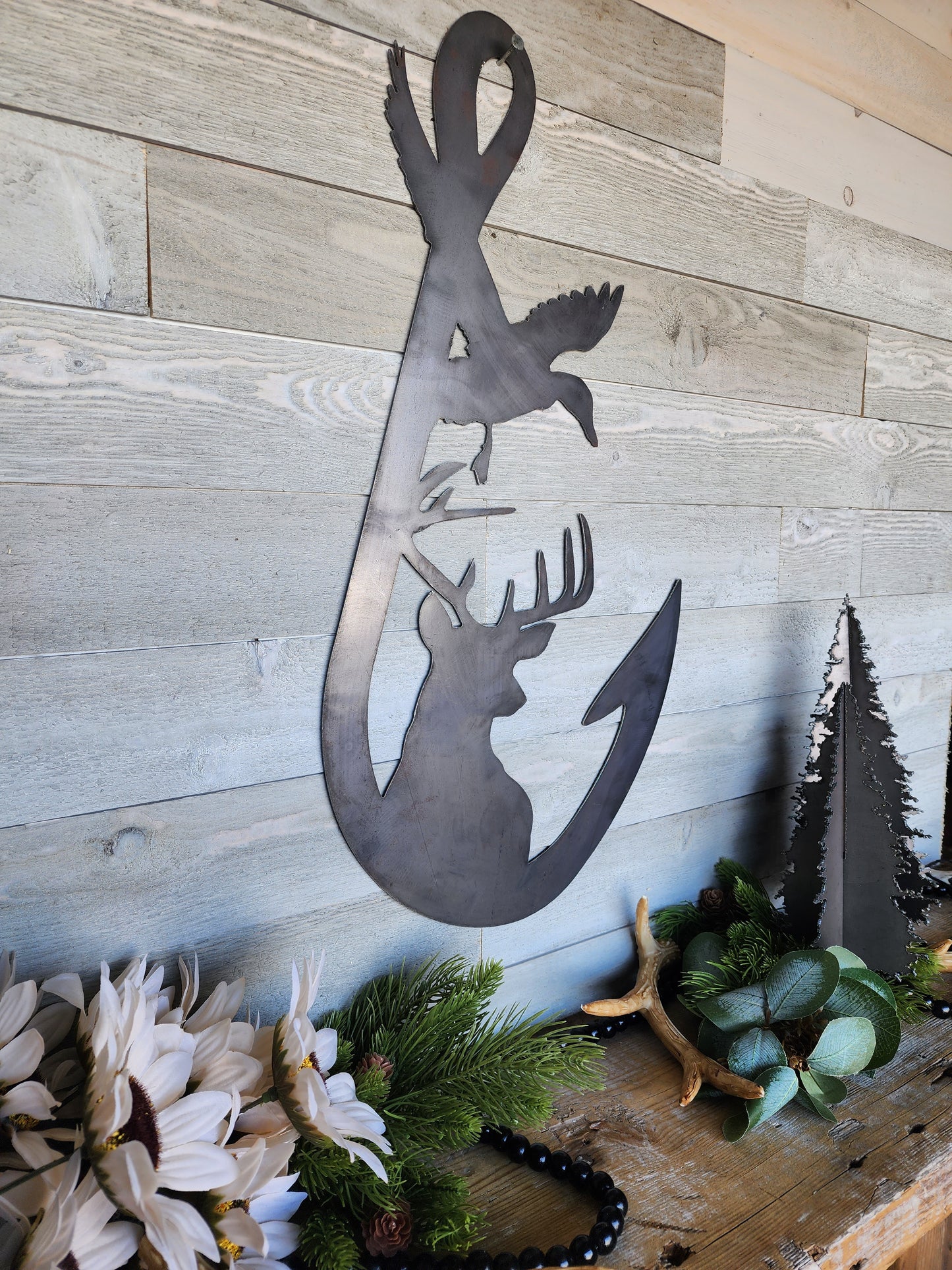 Metal Hunting Fishing Sign I Deer Metal Sign I Hunting Decor